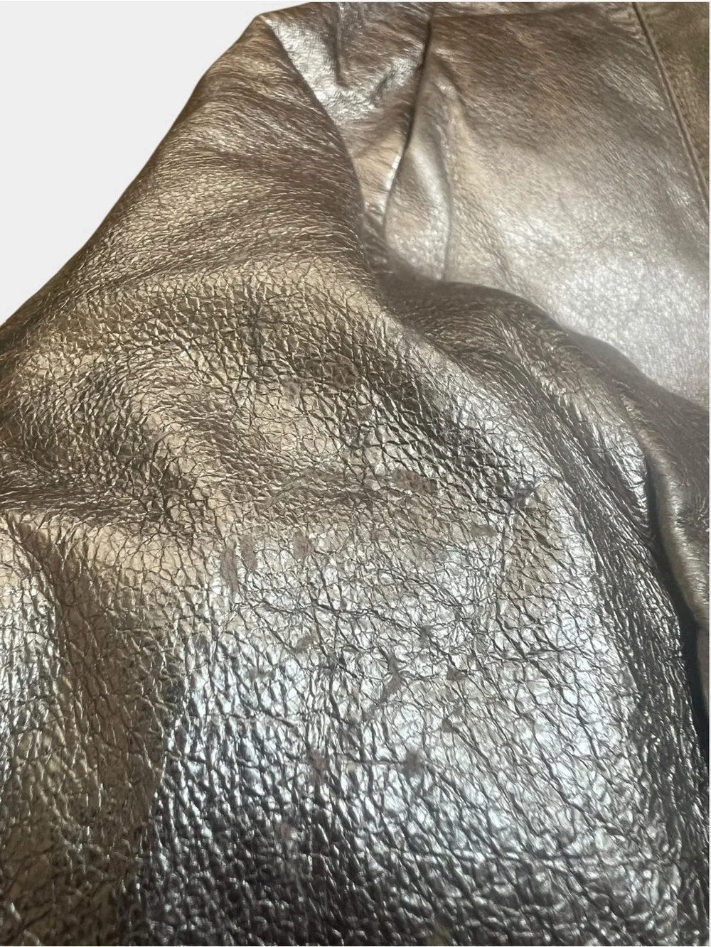 Elliott Lucca Metallic Gold Leather Slouchy Hobo Bag Braided Handles